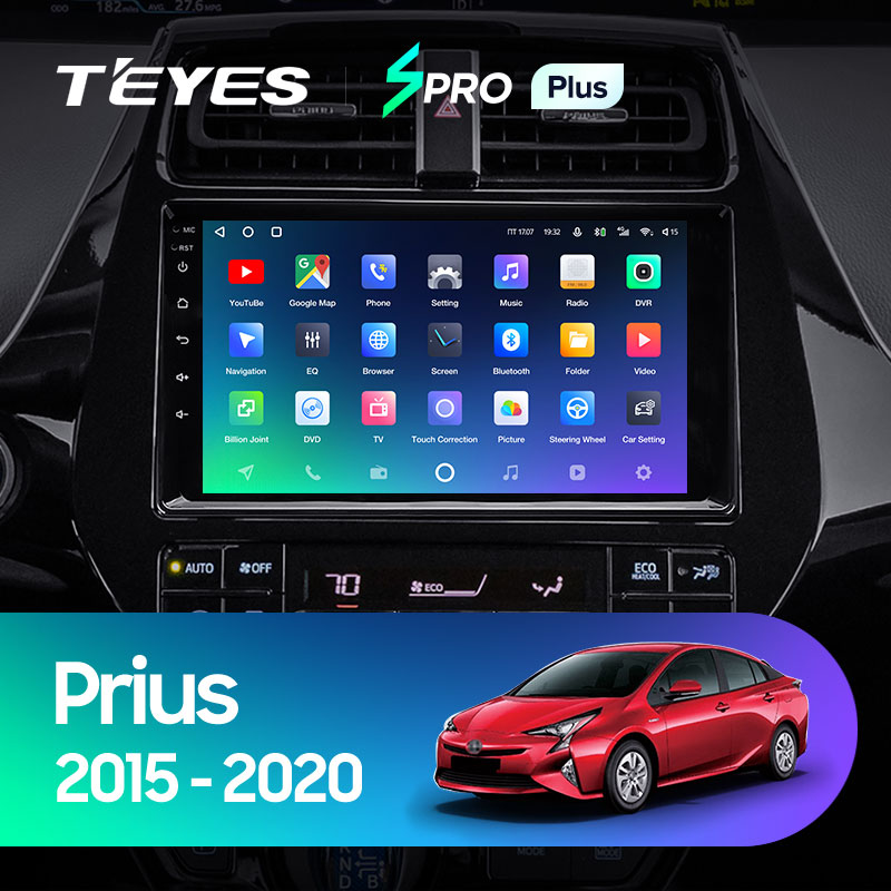 Штатная магнитола Teyes SPRO 3+32G для Toyota Prius 2015-2020 (Правый руль)