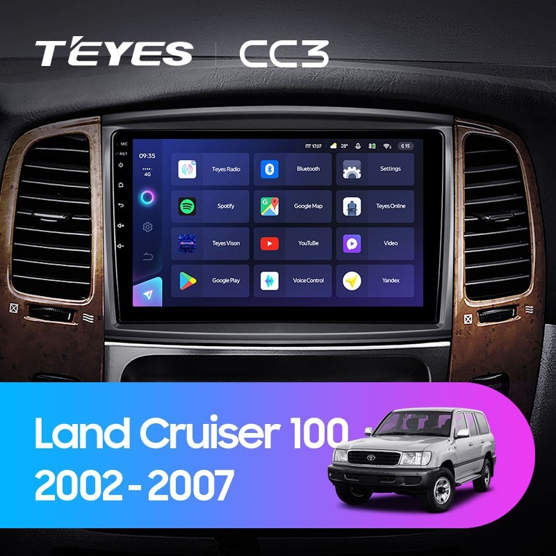 Штатная магнитола Teyes CC3 360 6/128 Toyota Land Cruiser LC 100 Тип-B (2002-2007)