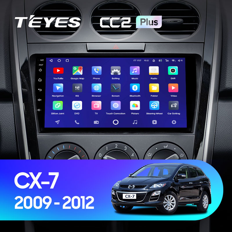Штатная магнитола Teyes CC2 4+32G для CX-7 2007-2015