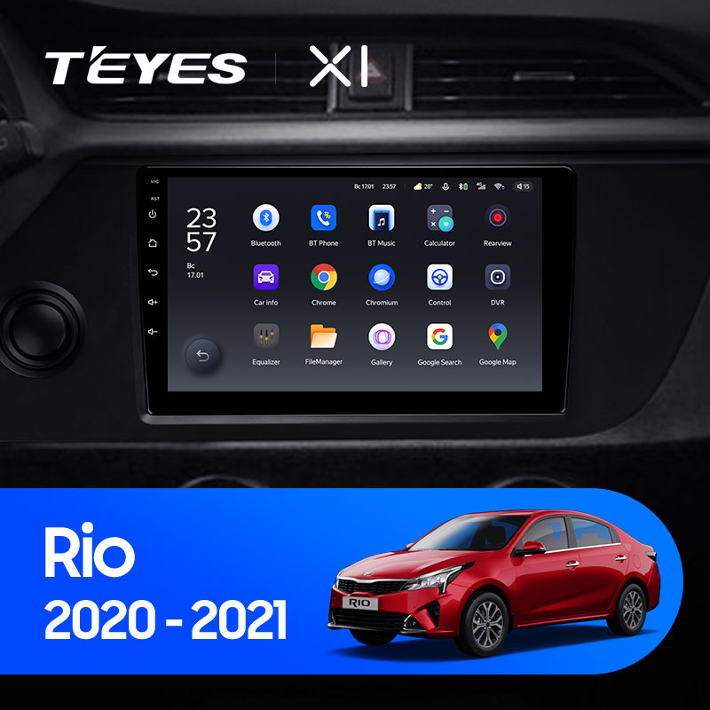 Штатная магнитола Teyes X1 4G 2+32G для Kia RIO 4 2020-2021