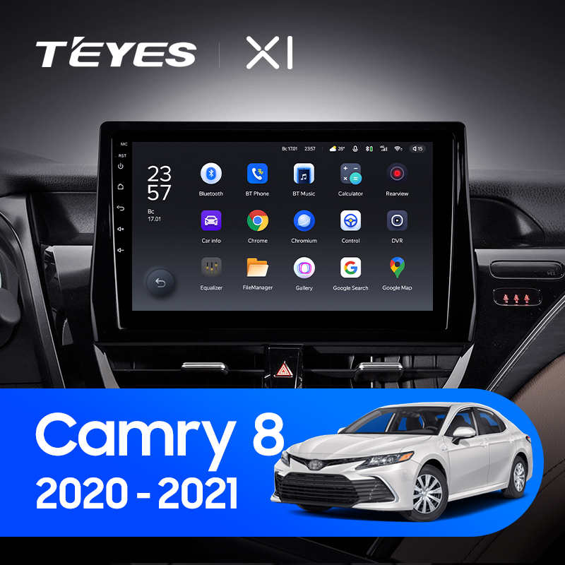 Штатная магнитола Teyes X1 4G 2+32G для Toyota Camry 2021-2023 (Правый руль)