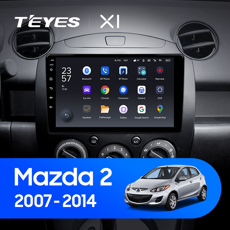 Штатная магнитола Teyes X1 4G 2+32G для Mazda2 Demio 2007-2014