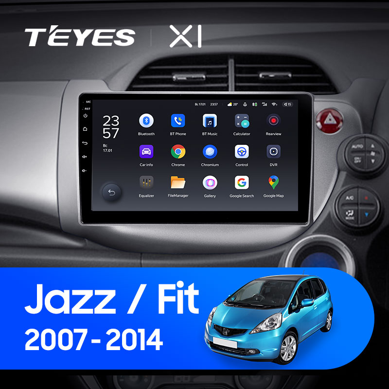 Штатная магнитола Teyes X1 4G 2+32G для Jazz Fit 2007-2014 (Правый руль)
