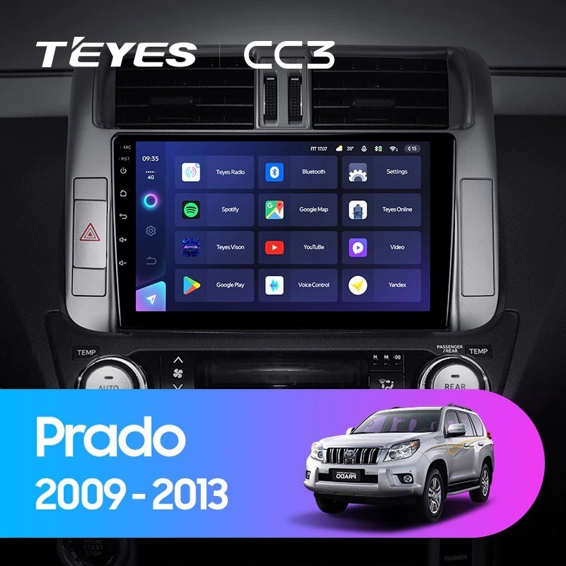 Штатная магнитола Teyes CC3 360 6/128 Toyota Land Cruiser Prado 150 (2009-2013)