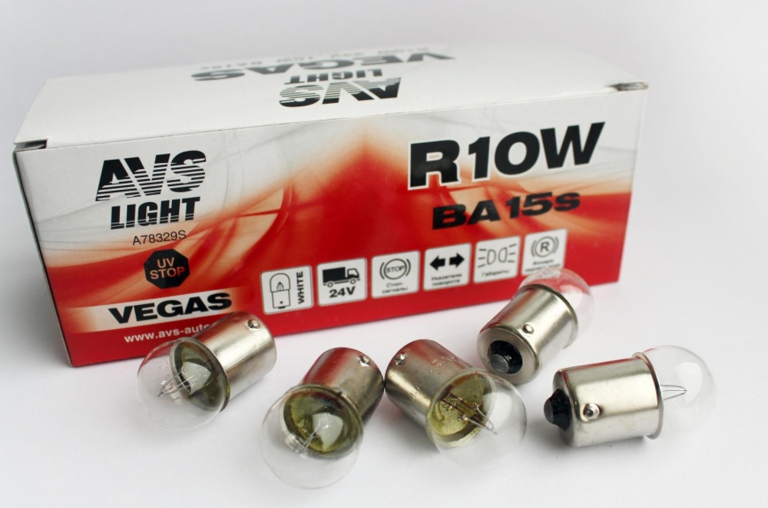 Лампа AVS Vegas 24V. R10W (BA15s) (1 шт.)