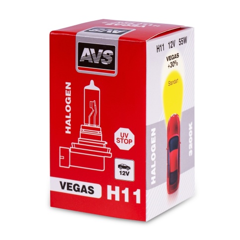 Лампа галогенная AVS Vegas H11.12V.55W (1 шт.)