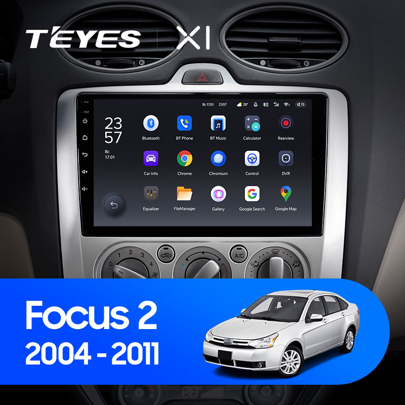 Штатная магнитола Teyes X1 4G 2+32G для Focus 2004-2011