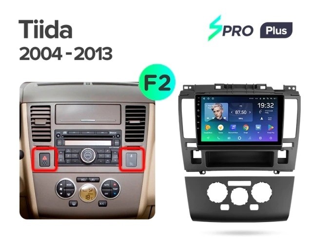 Штатная магнитола Teyes SPRO Plus 6/128 Nissan Tiida C11 (2004-2013) Тип-В