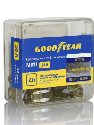 Флажковые пластиковые предохранители GOODYEAR мини  20А