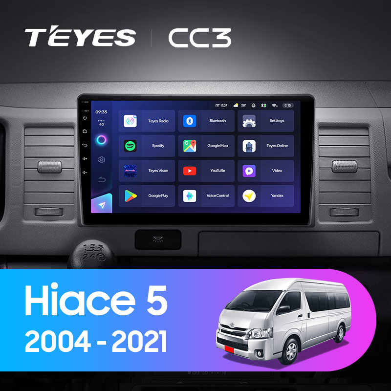 Штатная магнитола Teyes CC3L 3+32G для Toyota Hiace 2004-2021 (Правый руль) Штатная магнитола Teyes CC3L 3+32G для Toyota Hiace 2004-2021 (Правый руль)