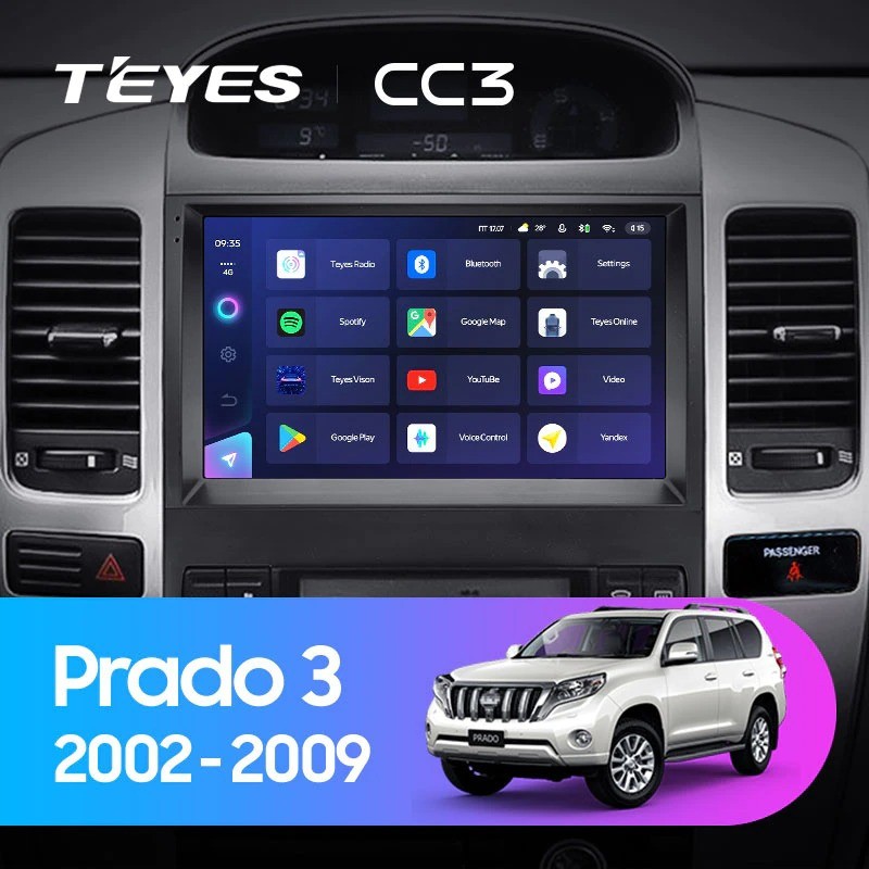 Штатная магнитола Teyes CC3 3/32 Toyota Land Cruiser Prado 120 (2002-2009)