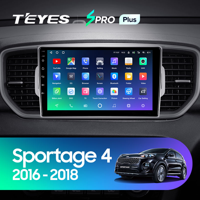 Штатная магнитола Teyes SPRO 3+32G  для Sportage 2016-2018 ТИП-B