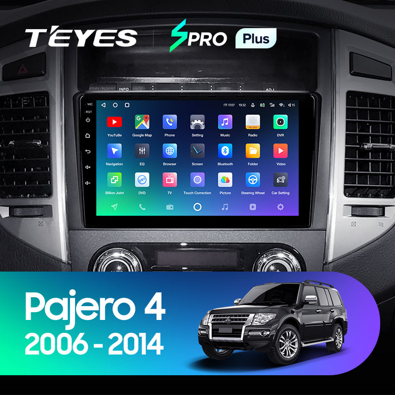 Штатная магнитола Teyes SPRO 4+32G  для Pajero4 2006-2022 ТИП-B