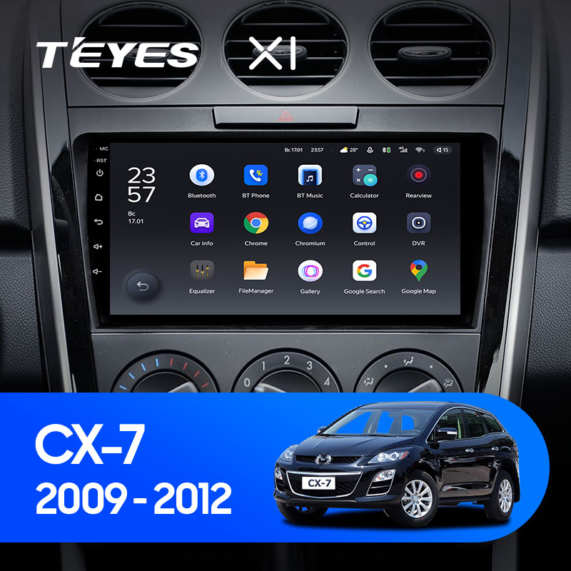 Штатная магнитола Teyes X1 4G 2+32G для CX-7 2007-2015