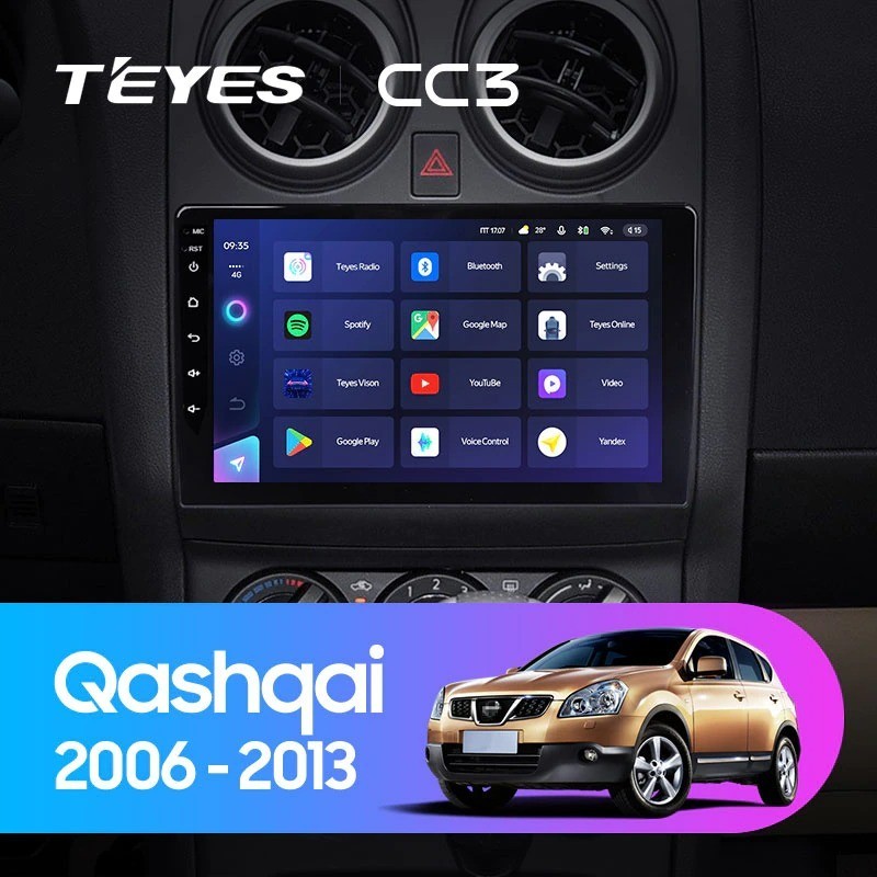 Штатная магнитола Teyes CC3 360 6/128 Nissan Qashqai 1 J10 (2006-2013)