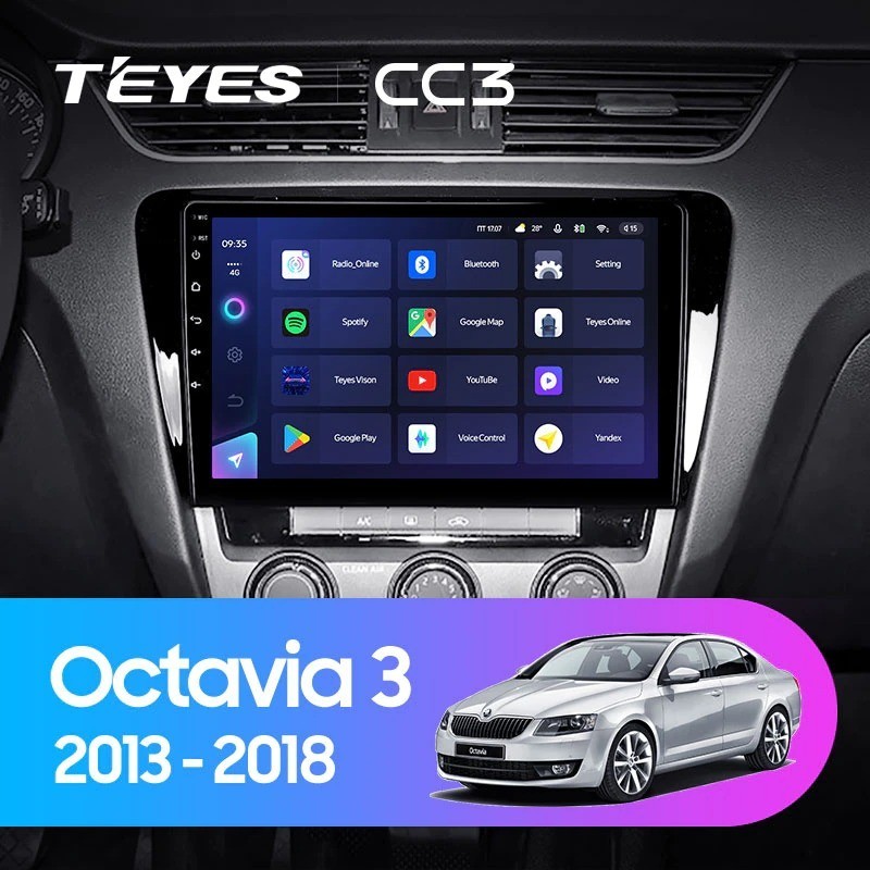 Штатная магнитола Teyes CC3 360 6/128 Skoda Octavia 3 A7 (2013-2018)