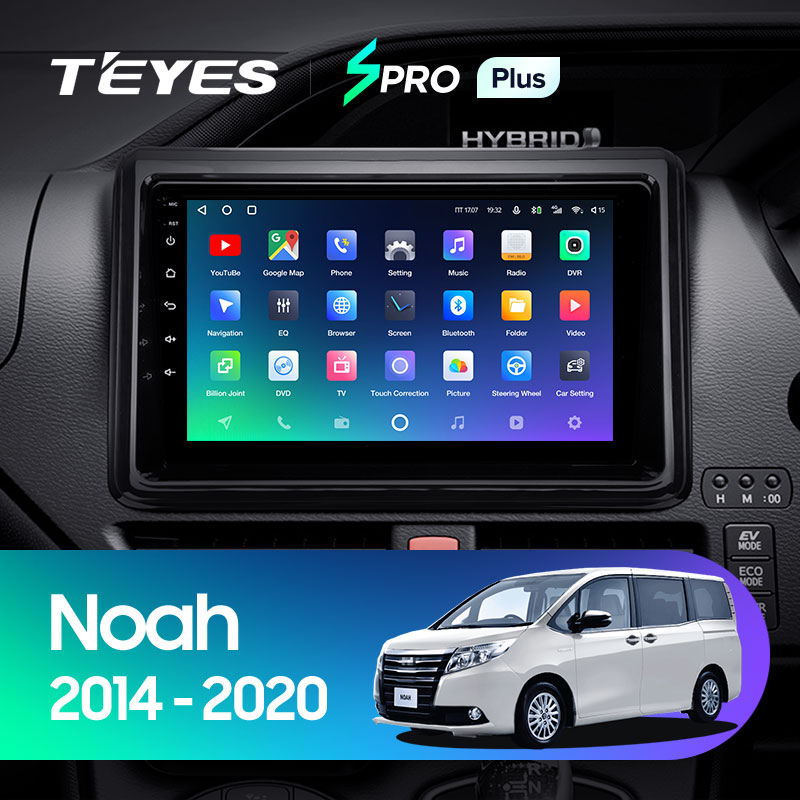 Штатная магнитола Teyes SPRO 4+32G для Toyota Noah Voxy 2014-2017 (Правый руль)