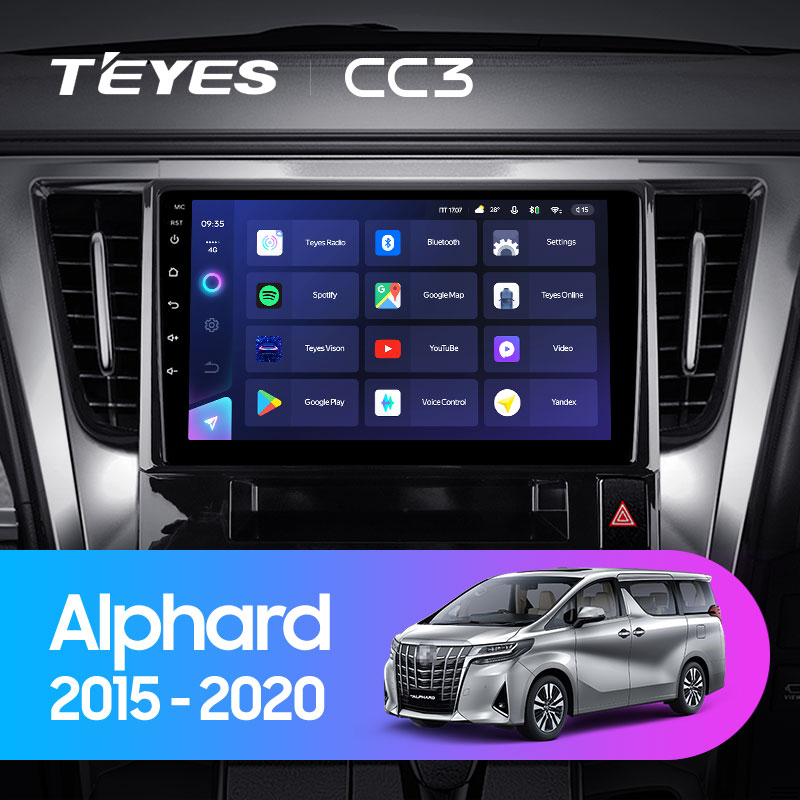 Штатная магнитола Teyes CC3L 4+32G для Alphard 2015-2020 Штатная магнитола Teyes CC3L 4+32G для Alphard 2015-2020