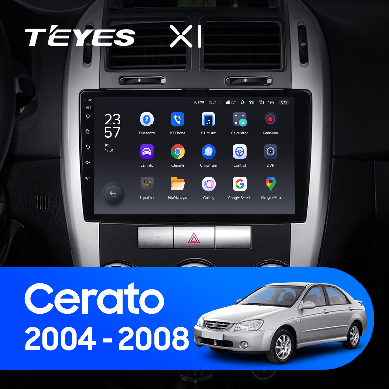 Штатная магнитола Teyes X1 4G 2+32G для Kia Cerato 1 2004-2008