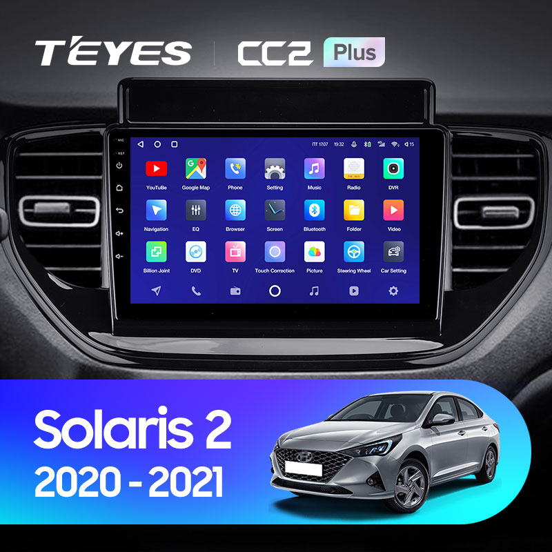 Штатная магнитола Teyes CC2 3+32G для Solaris 2 2020-2021