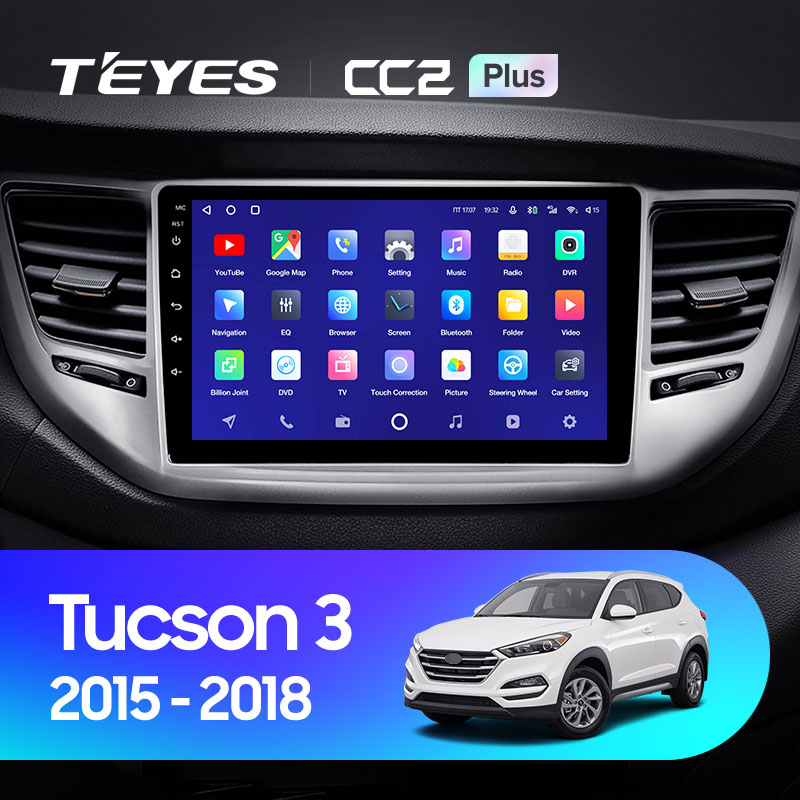 Штатная магнитола Teyes CC2 3+32G  для Hyundai Tucson 2015-2018 ТИП-A