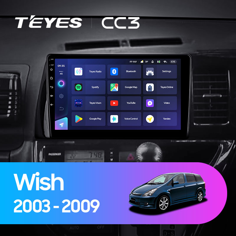 Штатная магнитола Teyes CC3L 4+32G для Toyota Wish 2003-2009 (Правый руль) Штатная магнитола Teyes CC3L 4+32G для Toyota Wish 2003-2009 (Правый руль)