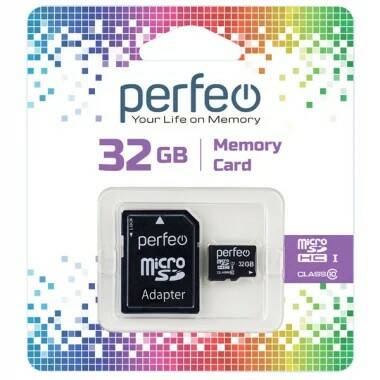Карта памяти Perfeo microSD 32GB High-Capacity (Class 10) с адаптером