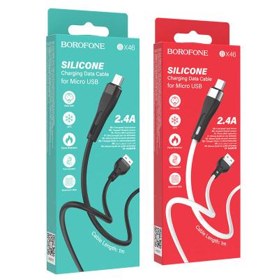 Кабель USB - micro USB 1м 2,4A BOROFONE BX46 силикон.