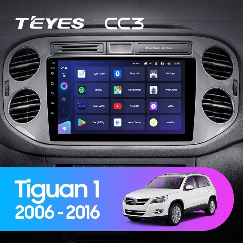 Штатная магнитола Teyes CC3 360 6/128 Volkswagen Tiguan 1 NF (2006-2017)
