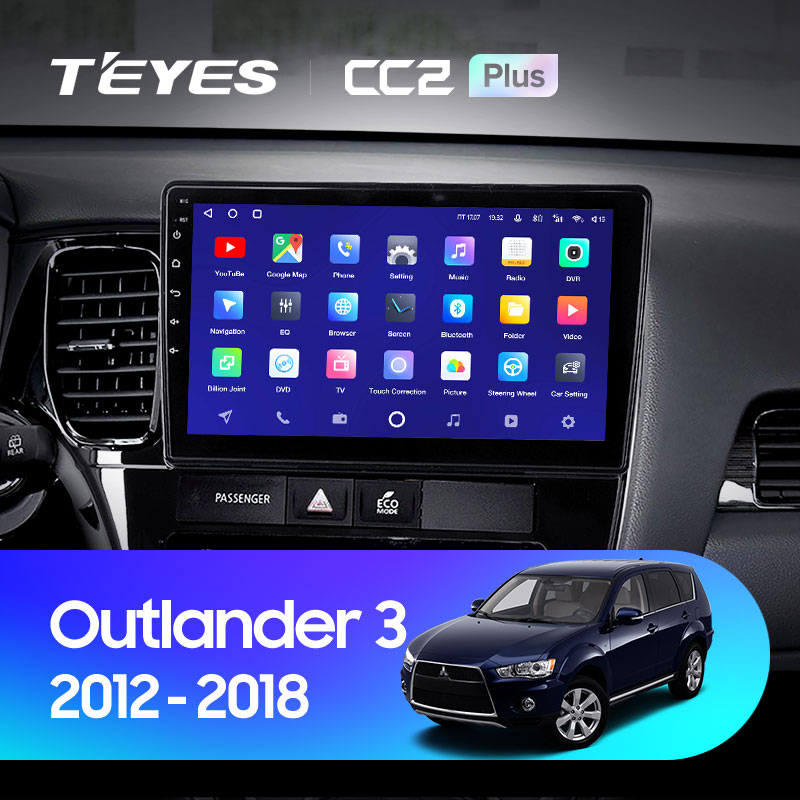Штатная магнитола Teyes CC2 4+32G  для Outlander 2012-2018 ТИП-B