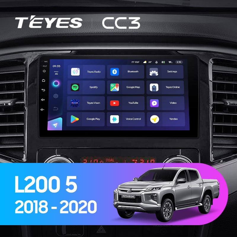Штатная магнитола Teyes CC3L 4+32G для L200 5 2018-2021 (Левый руль) Штатная магнитола Teyes CC3L 4+32G для L200 5 2018-2021 (Левый руль)