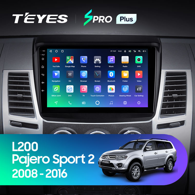 Штатная магнитола Teyes SPRO 3+32G для Pajero Sport2 L200 2008-2016
