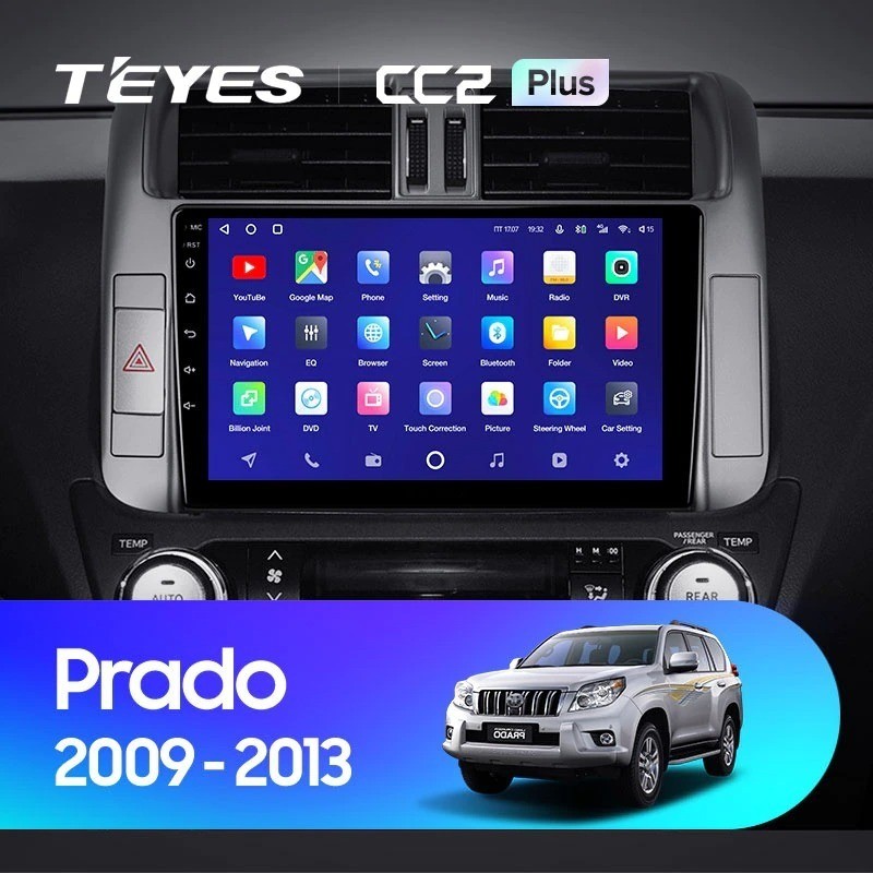 Штатная магнитола Teyes CC2 Plus 6/128 Toyota Land Cruiser Prado 150 (2009-2013)