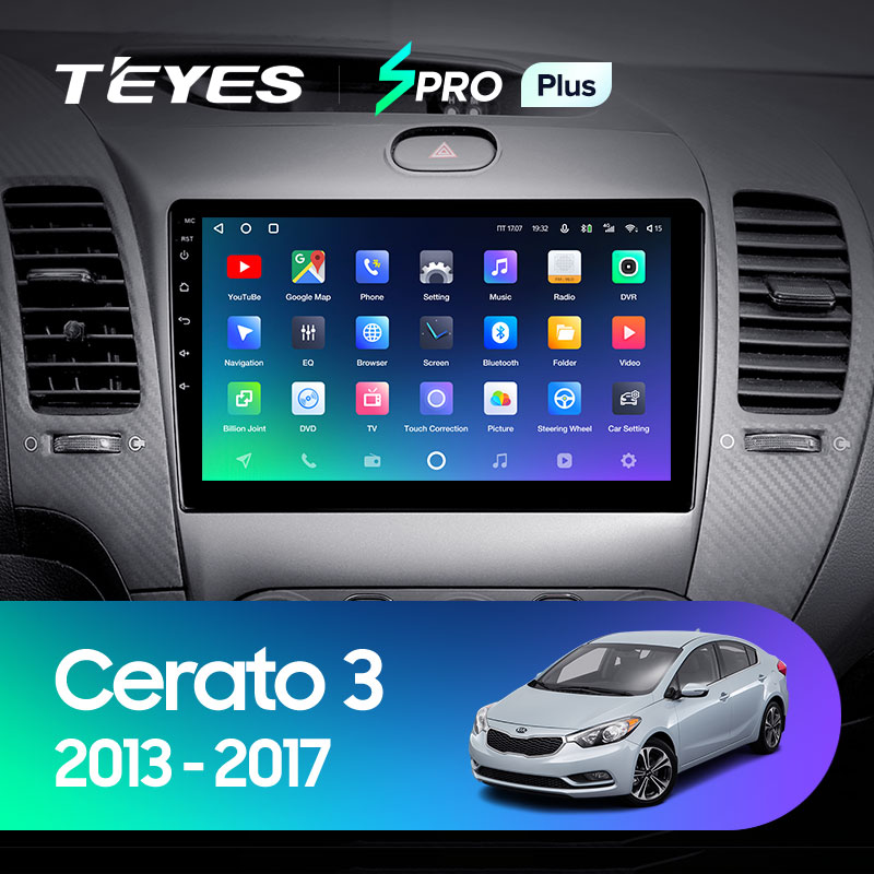 Штатная магнитола Teyes SPRO 3+32G  для Kia Cerato 3 2013-2020 ТИП-C
