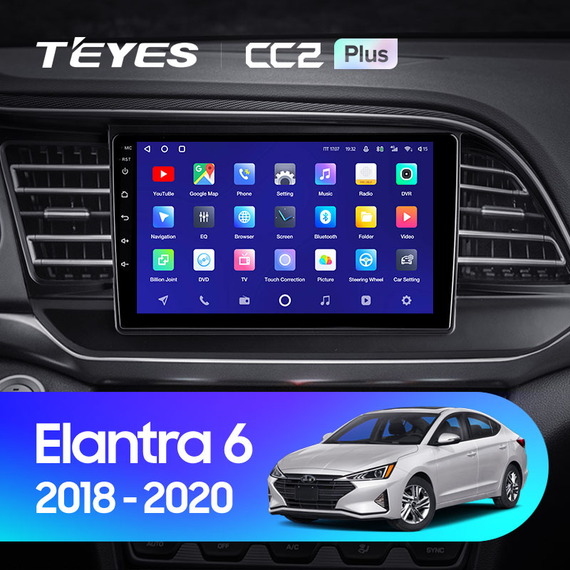 Штатная магнитола Teyes CC2 4+32G  для Hyundai Elantra 6 2018-2020 ТИП-A