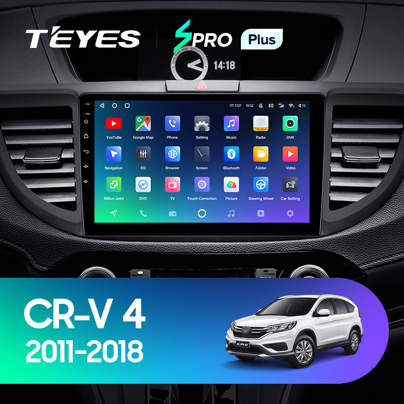 Штатная магнитола Teyes SPRO 3+32G  для CR-V 2011-2018 ТИП-A