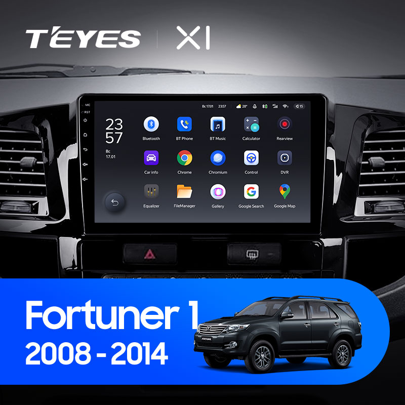 Штатная магнитола Teyes X1 4G 2+32G для Toyota Fortuner Hilux 2008-2014