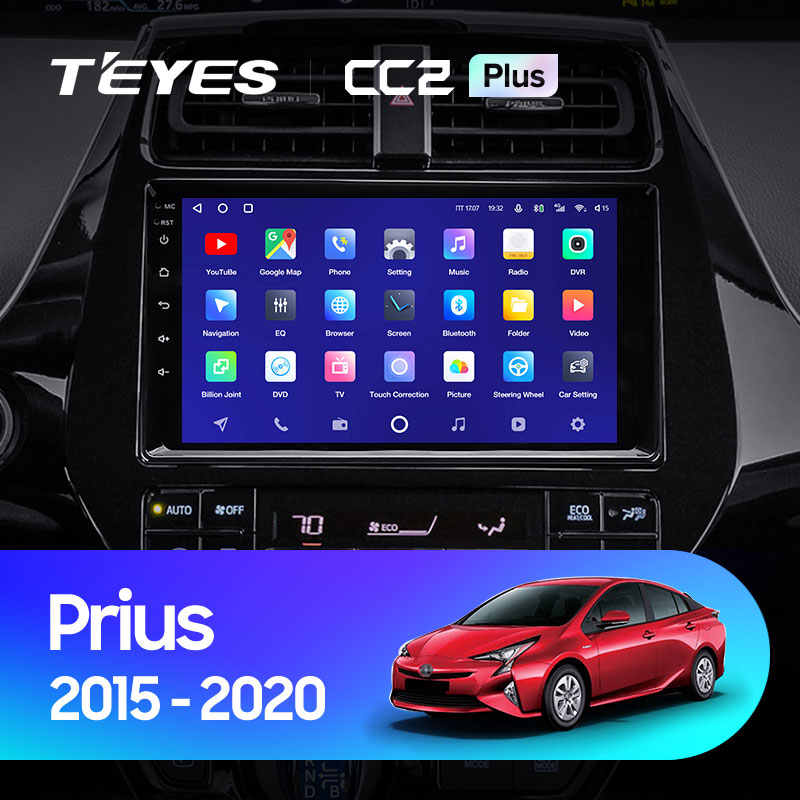 Штатная магнитола Teyes CC2 4+32G для Toyota Prius 2015-2020 (Правый руль)