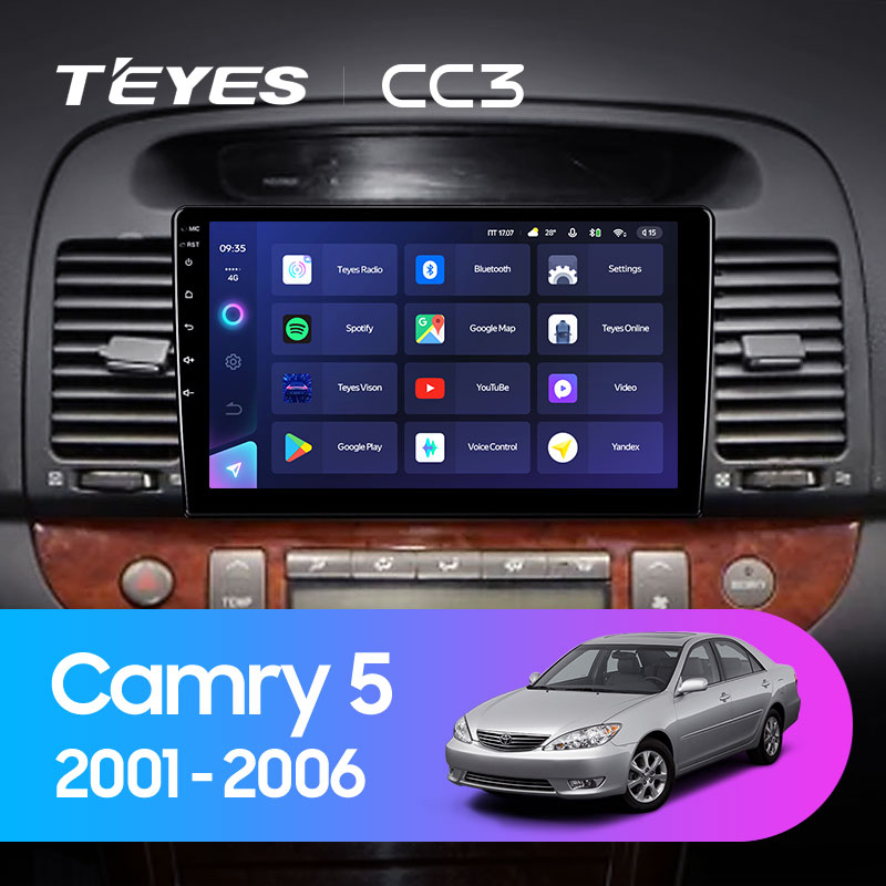 Штатная магнитола Teyes CC3L 4+32G для Toyota Camry 2001-2006 (Правый руль) Штатная магнитола Teyes CC3L 4+32G для Toyota Camry 2001-2006 (Правый руль)