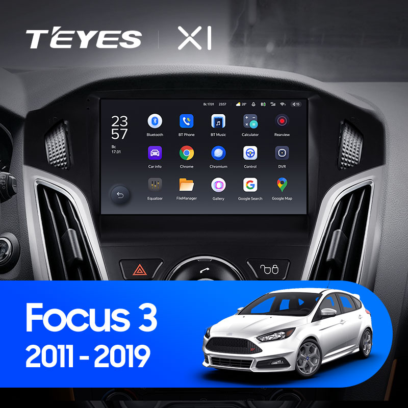 Штатная магнитола Teyes X1 4G 2+32G для Focus 2011-2019
