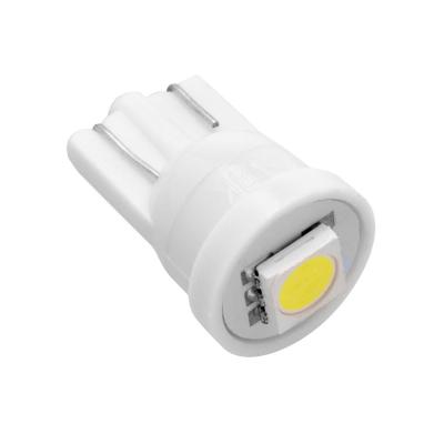 Светодиод 12V T10 1SMD W2,1x9,5D WHITE "Маяк" (габарит, повторитель поворота) Светодиод 12V T10 1SMD W2,1x9,5D WHITE "Маяк" (габарит, повторитель поворота)
