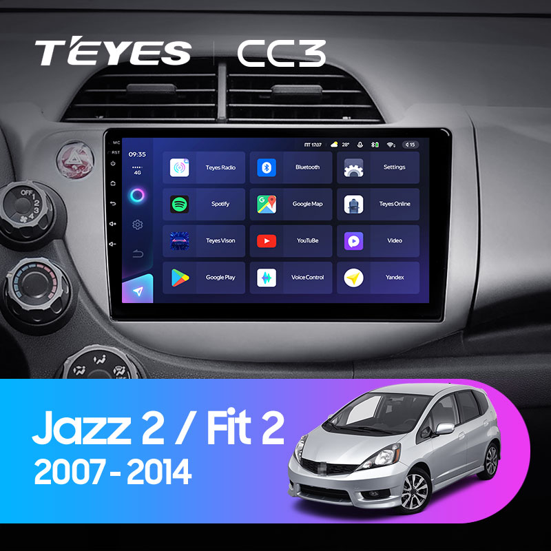 Штатная магнитола Teyes CC3L 3+32G для Jazz Fit 2007-2014 (Левый руль) Штатная магнитола Teyes CC3L 3+32G для Jazz Fit 2007-2014 (Левый руль)