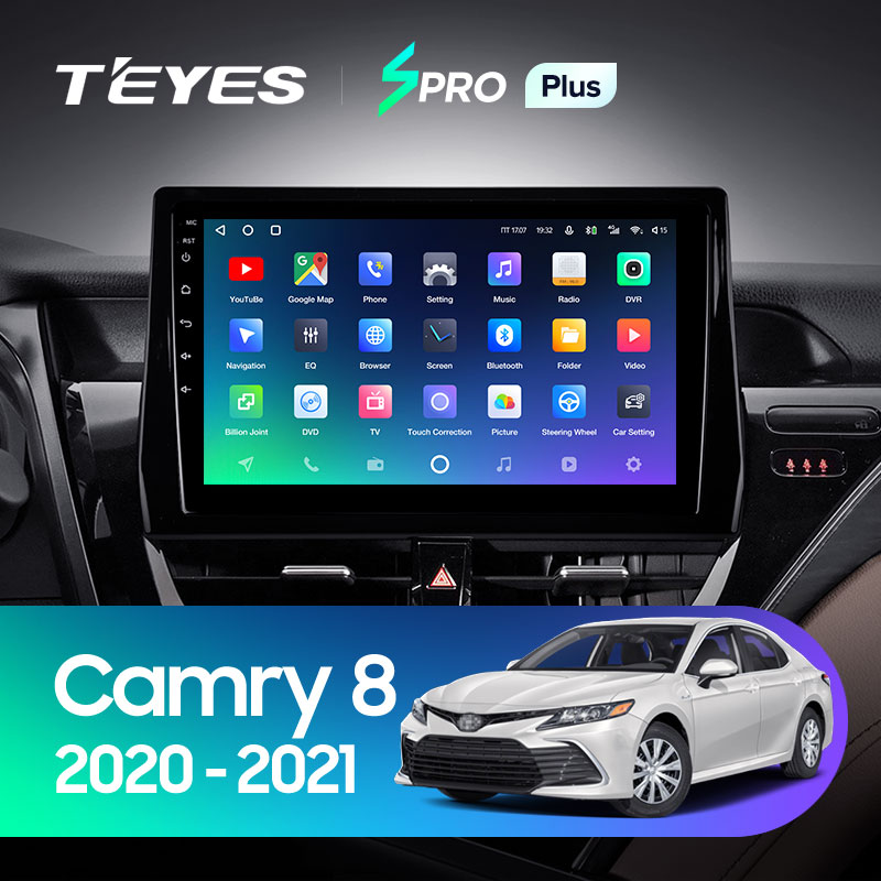 Штатная магнитола Teyes SPRO 4+32G для Toyota Camry 2021-2023 (Правый руль)