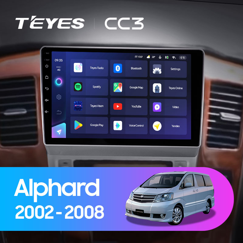 Штатная магнитола Teyes CC3L 3+32G для Alphard 2005-2008 Штатная магнитола Teyes CC3L 3+32G для Alphard 2005-2008