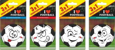 Ароматизатор подвесной картонный I love football 3 в 1 MIX (4SKUx4) AZARD
