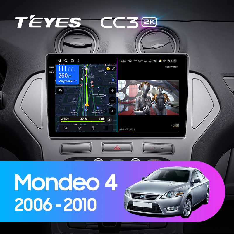 Штатная магнитола Teyes CC3-2K-360 128G для Mondeo 2006-2010
