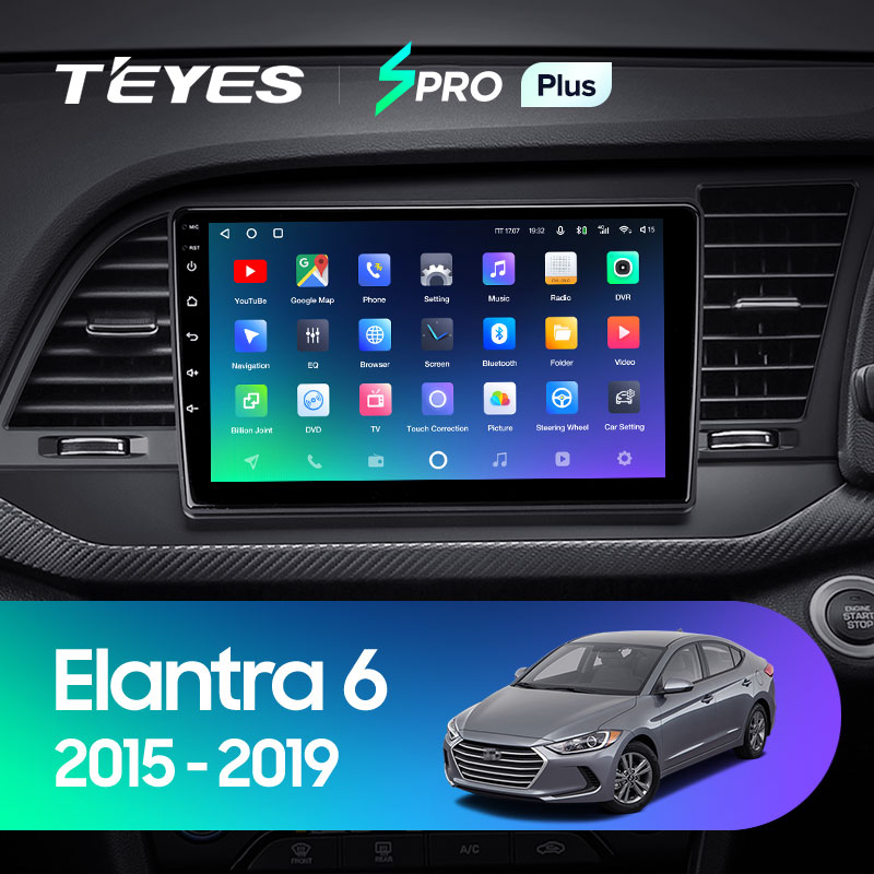 Штатная магнитола Teyes SPRO 3+32G  для Hyundai Elantra 6 2015-2019 ТИП-A