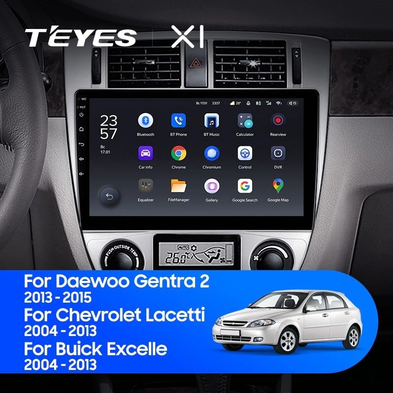 Штатная магнитола Teyes X1 4G 2/32 Chevrolet Lacetti J200 (2004-2013) Тип-A