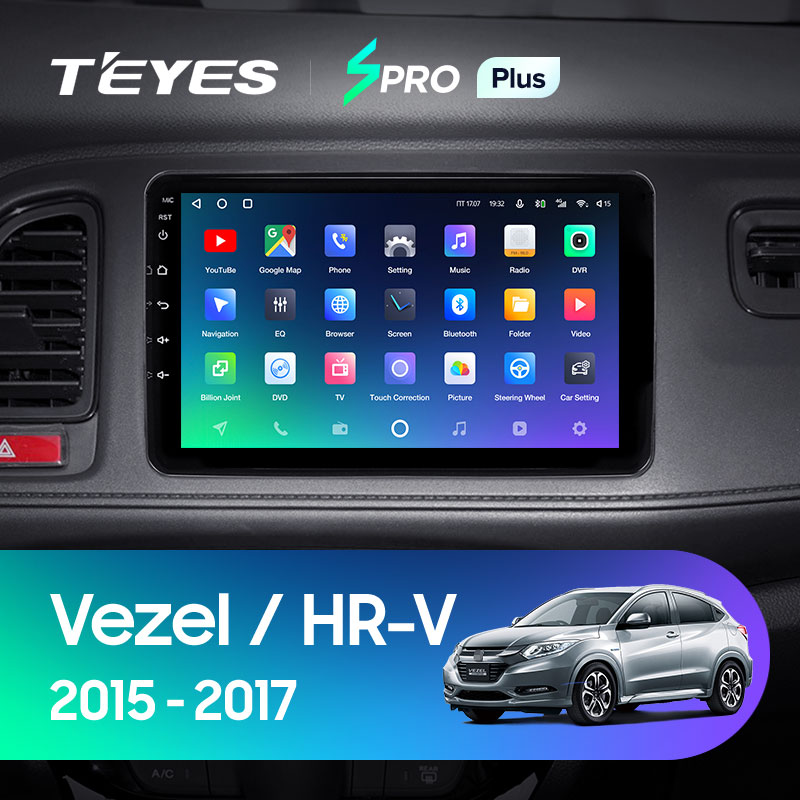 Штатная магнитола Teyes SPRO 3+32G для Vezel HR-V 2015-2017 (Правый руль)