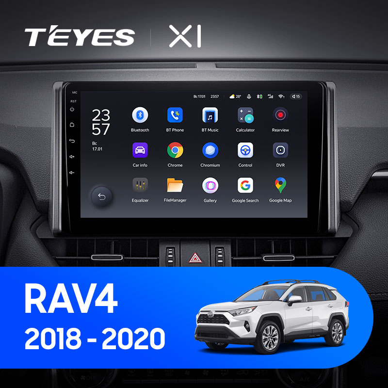Штатная магнитола Teyes X1 4G 2+32G для Toyota RAV4 2018-2020